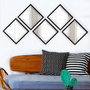 Wallity Juego de Espejos SETAYNA_038 (5 Piezas, 24x24 cm)